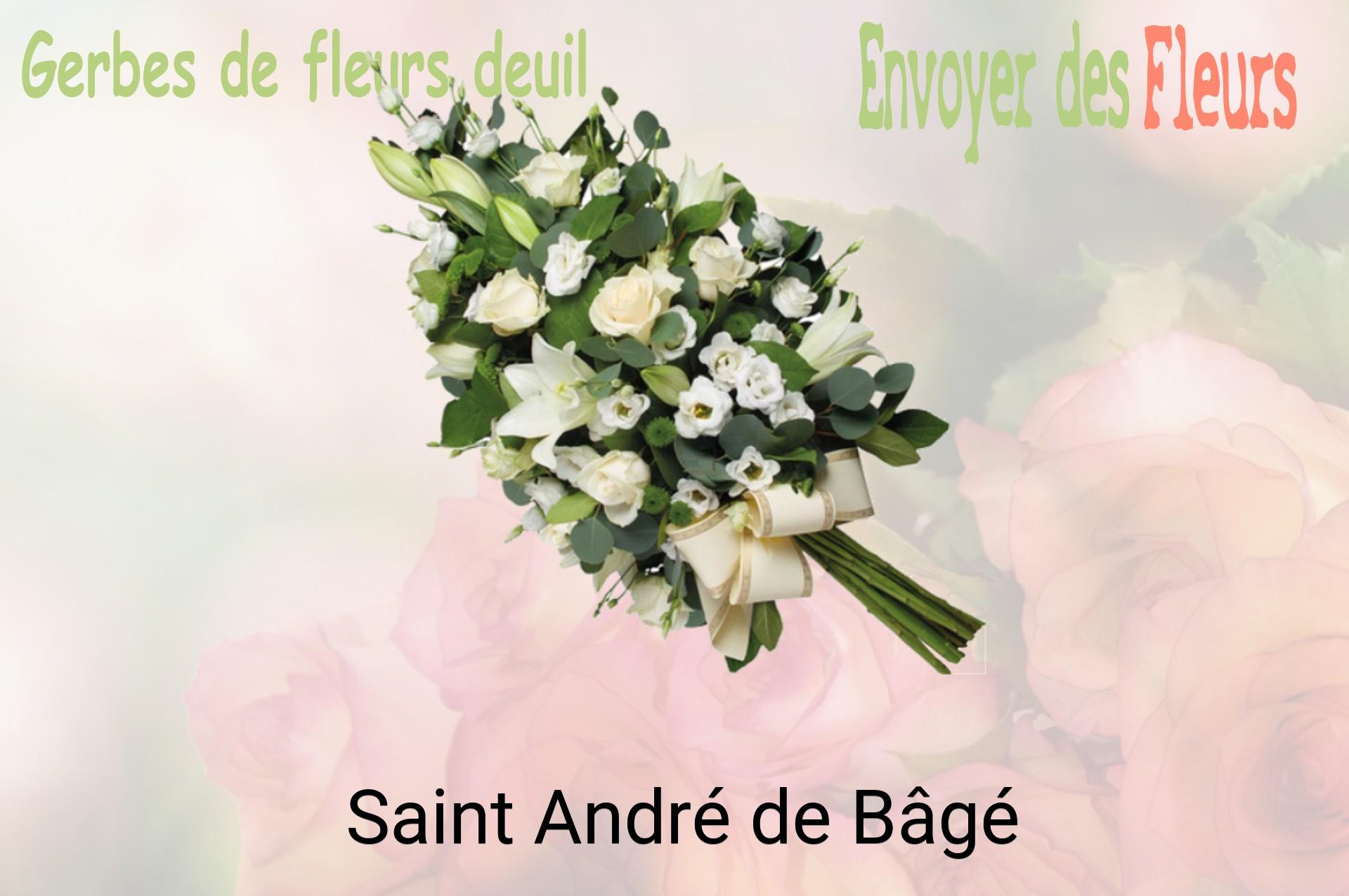 Gerbe de fleurs de deuil livrée à Saint-André-de-Bâgé